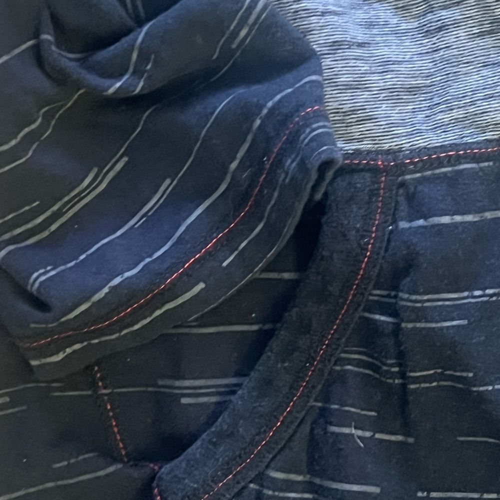 Men’s blue Black Colorblock Hooded Pullover Sweatshirt XL - Picture 6 of 6
